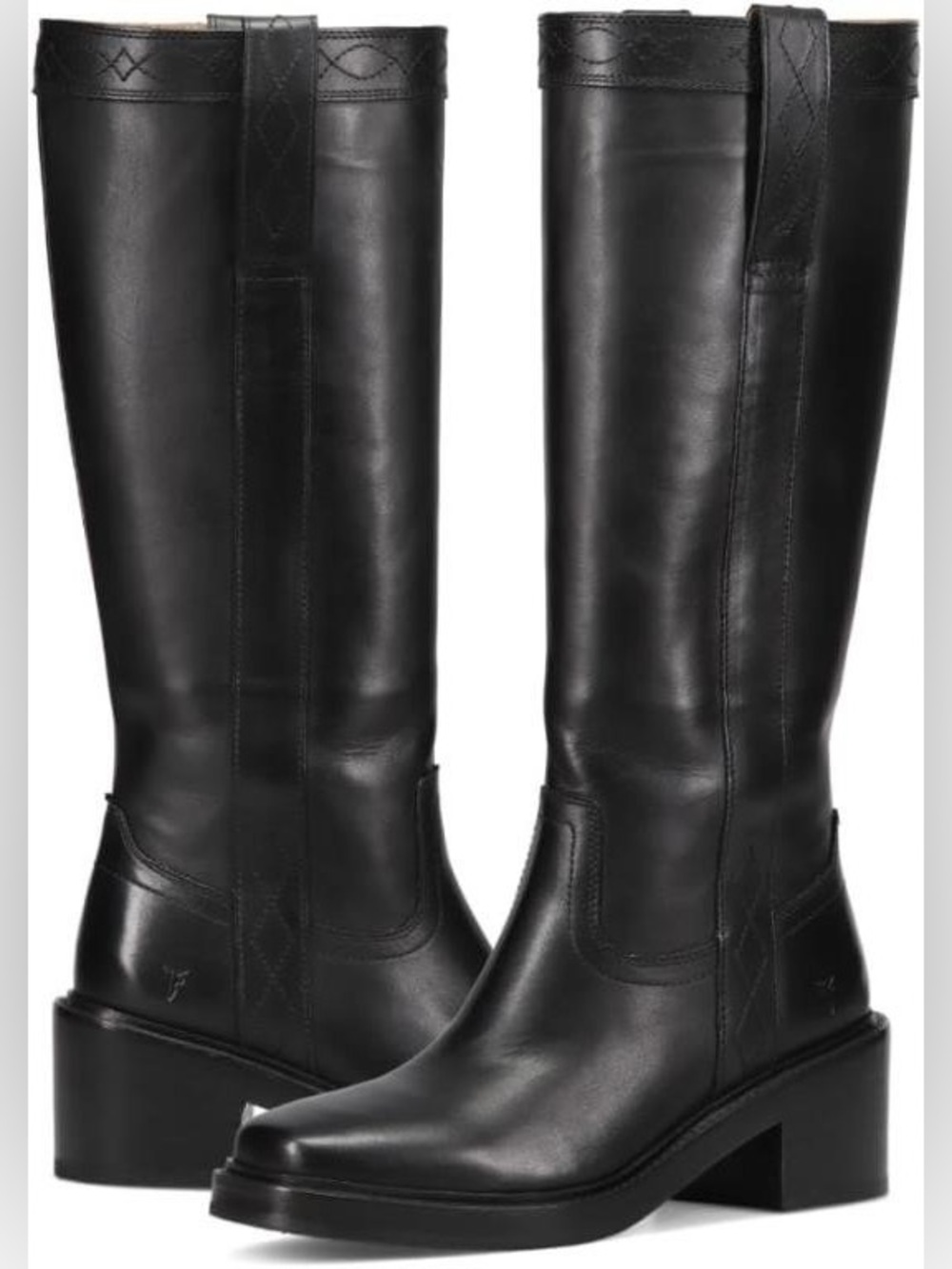 NEW!!!FRYE WOMENS KATE PULL-ON WESTERN BLACK BOOT SZ 9